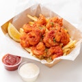 Fried shrimp basket (Peeled off)