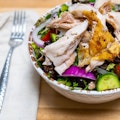 Entree Salad with Pulled Rotisserie Chicken