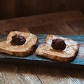 Toast with Plum Jam & Reishi Peanut Butter 