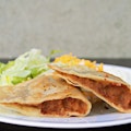 BEAN PAN FRIED TACO-Beans, Lettuce, Cheese, Cotija Cheese