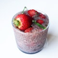 Strawberry Lemon Basil Chia Pudding