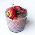 Strawberry Lemon Basil Chia Pudding