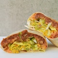 VEGGIE BURRITO-Beans, Rice, Cheese, Sour Cream, Guacamole, Lettuce, Pico