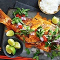 Whole red snapper 