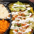 Enchiladas combo with rice & Beans 