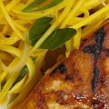 Grilled Salmon with Mango Slaw