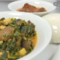 Efo Riro (Vegetable Stew) with Poundo