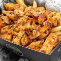 Jerk Chicken Fries (or Vegan)