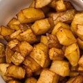 Diced seasoned potatos