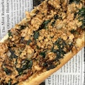 Salmon and Spinach Cheesesteak