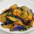 Garlic Shrimp And Eggplant