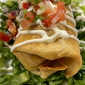 Barbacoa and cheese Chimichanga