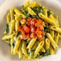 Penne with Chicken and Creamy Pesto