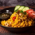 Puffed Turmeric Curry Rice