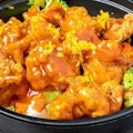 Grilled Orange Chicken/Fried Vegetable Rice Bowl