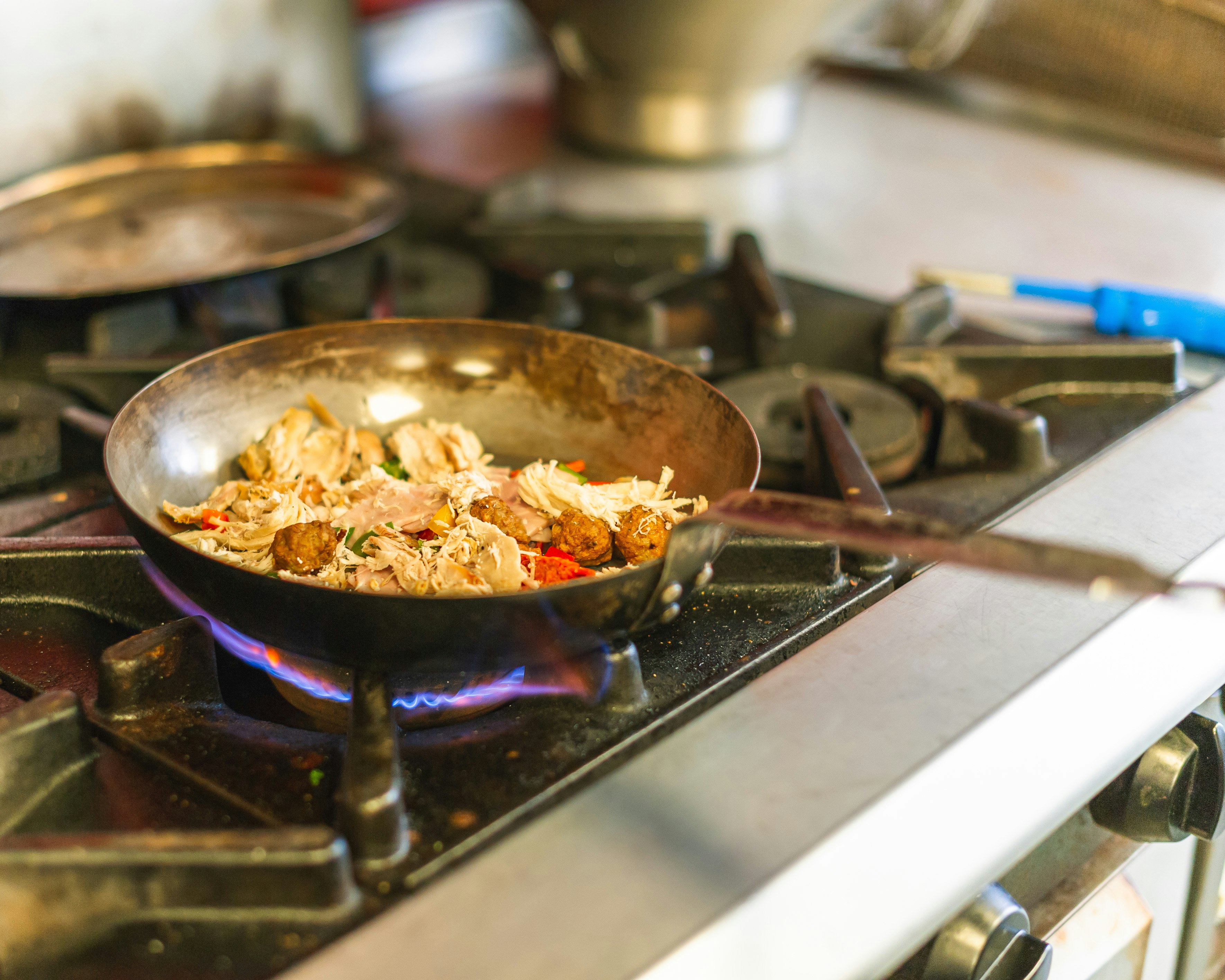 Pasta dishes freshly prepared to order. Allows chefs to adapt for dietary needs