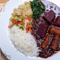 Vegan Beans and Rice Plate