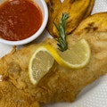 Fried Catfish Filet with fried Plantain