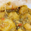 Curry Potato & Chickpeas Rice Bowl