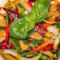 Vegan Stir-Fried Basil (Pad Grapao) Mixed Vegetables