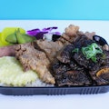 Mochiko Chicken and Kalbi Ribs