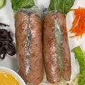 A3. Forbidden Black Rice Grilled Pork Spring Rolls