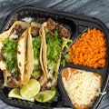 3 Regular Birria tacos rice & Beans