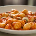 Mozzarella with tomato basil gnocchi
