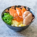 Sake & Hamachi Don (Salmon & Yellowtail Bowl)
