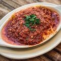 Four Cheese Lasagna with Meat Sauce