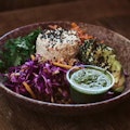 Tuna Power Bowl & Strawberry Maca Smoothie
