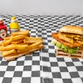 Nacho Macho Chicken Burger W/ Fries
